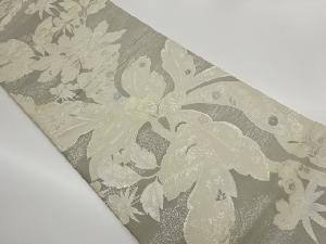 花葉模様織出し袋帯